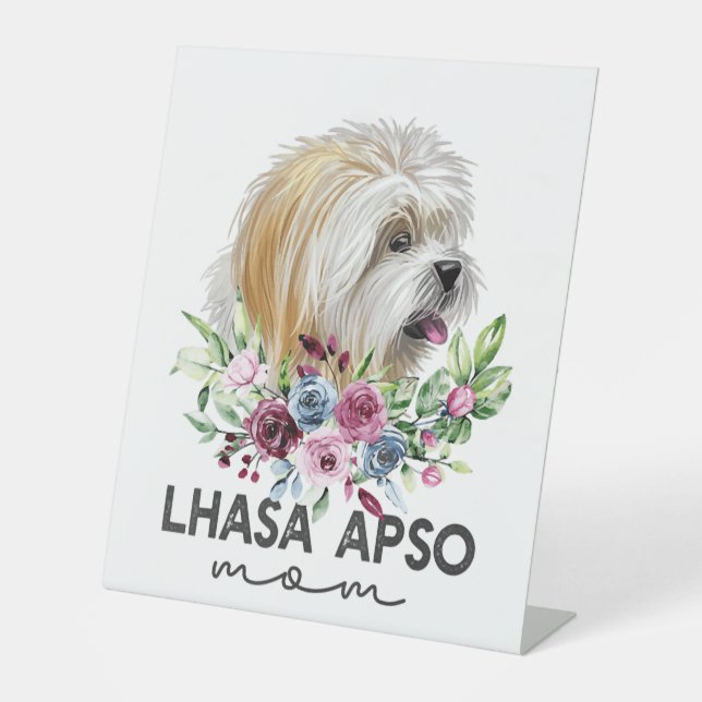 Signe De Table Lhasa Apso Chemise Cadeaux Chien Maman (Recto)