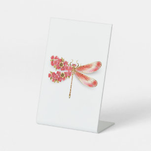 Signe De Table libellule de fleurs avec sakura de bijoux