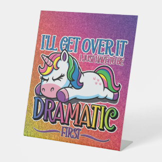 Signe De Table Licorne Dramatique - Arc-en-ciel Étincelant
