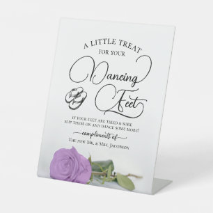 Signe De Table Lila Rose Violette Danse Pieds Sandales Mariage 