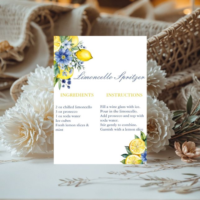 Signe De Table Limoncello Pritzer Recette Fête des mariées Favori (Créateur téléchargé)