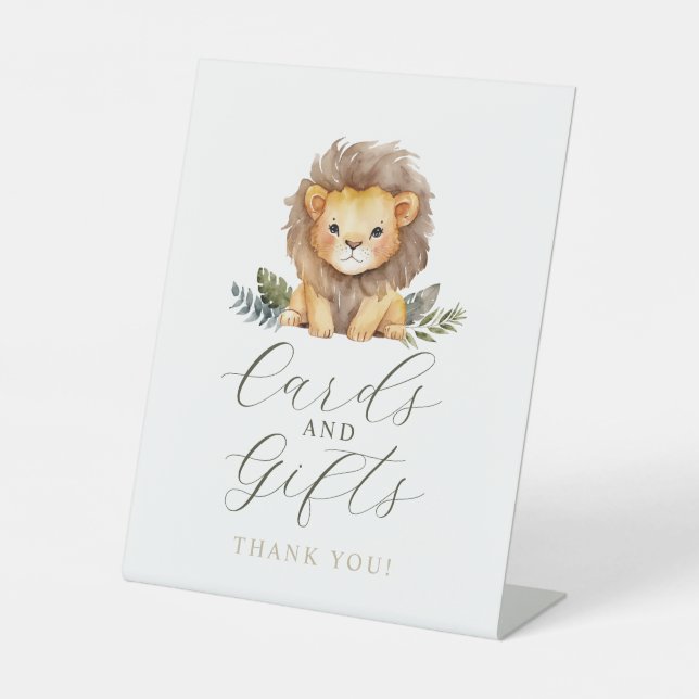 Signe De Table Lion Wild One Anniversaire Cartes et cadeaux (Recto)