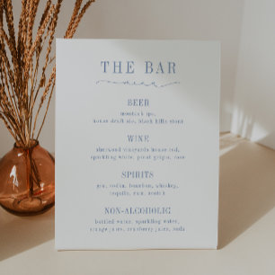 Signe De Table Liste de menus CAPE COD Coastal Blue Bar