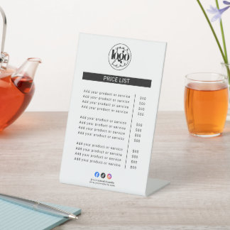 Signe De Table Liste de prix d'entreprise de logo personnalisé mi