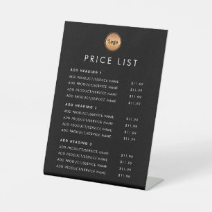 Signe De Table Liste de prix du logo or Simple Minimaliste minima
