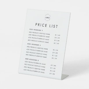Signe De Table Liste de prix du logo Simple Minimaliste Minimalis