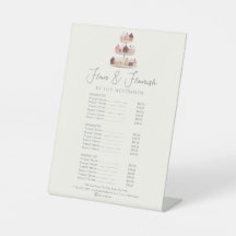Liste de prix élégante de cupcake de boulangerie à