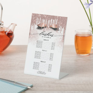 Signe De Table Liste de prix Or Rose moderne