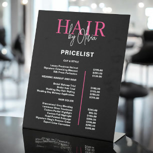 Signe De Table Liste des prix des cheveux noirs