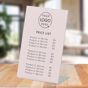 Signe De Table Liste des prix du logo Blush Pink Business Moder