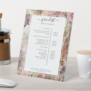 Signe De Table Liste des prix du salon de fleurs