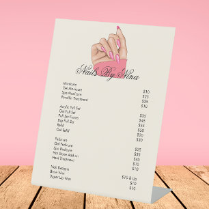 Signe De Table Liste des prix Services Liste des ongles roses cha
