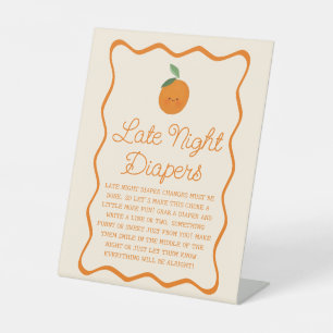 Signe De Table Little Cutie Baby shower Late Night Diapers Jeu