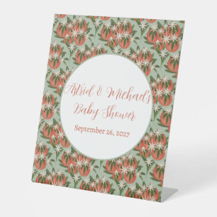Signe De Table Little Cutie Clementine Sage Baby shower Citrus