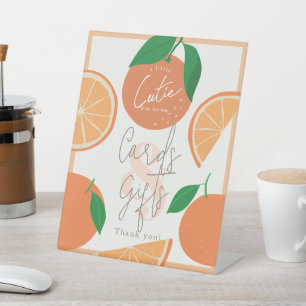 Signe De Table Little Cutie Orange Baby showers Cartes et Cadeaux