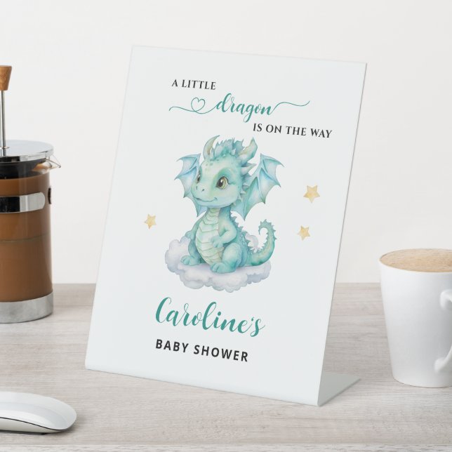 Signe De Table Little Dragon arrive bientôt Baby Shower (In SItu)