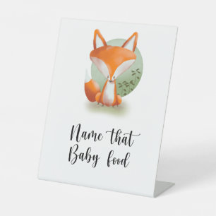 Signe De Table Little Fox - Nom que Baby nourriture