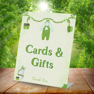 Signe De Table Little Lucky One Shamrock Baby Boy Cards & Cadeaux