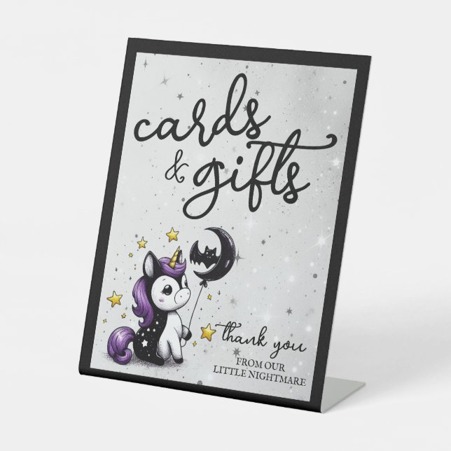 Signe De Table Little Unicorn Cartes et Cadeaux Baby showers (Recto)
