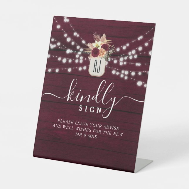 Signe De Table Livre d'invité mariage Connexion (Recto)