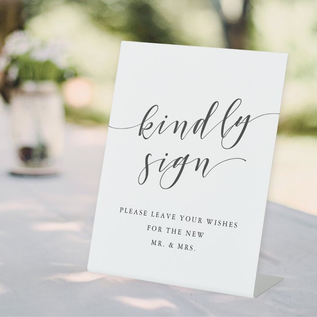 Signe De Table Livre d'or de mariage de calligraphie moderne (Créateur téléchargé)