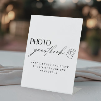 Signe De Table Livre d'or de mariage minimaliste