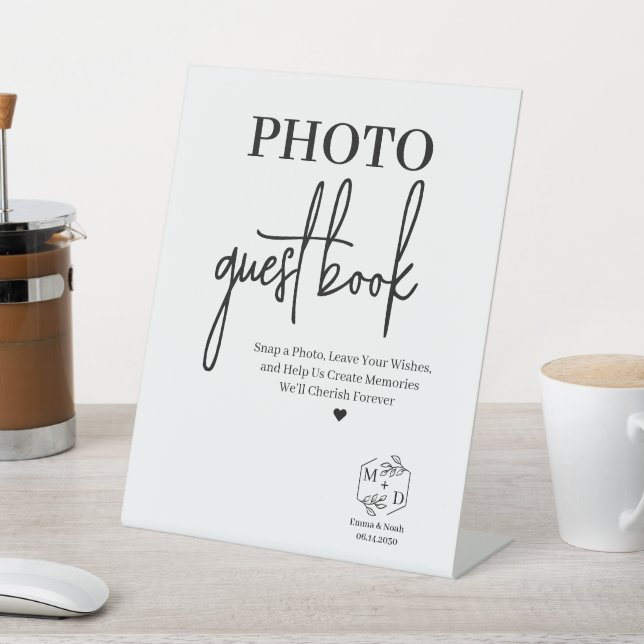 Signe De Table Livre d'or de mariage pour invités (In SItu)