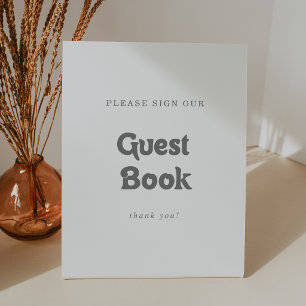 Signe De Table Livre d'or de mariage simple et formel