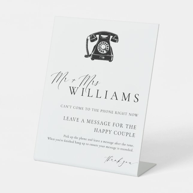 Signe De Table Livre d'or Ellesmere Modern Minimal Audio (Recto)