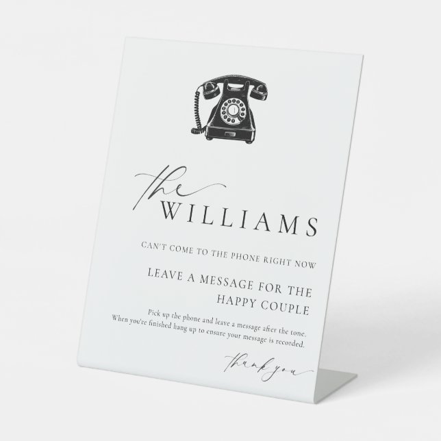 Signe De Table Livre d'or Ellesmere Modern Minimal Audio (Recto)