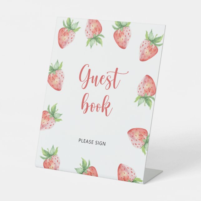 Signe De Table Livre d'or fraise douce (Recto)