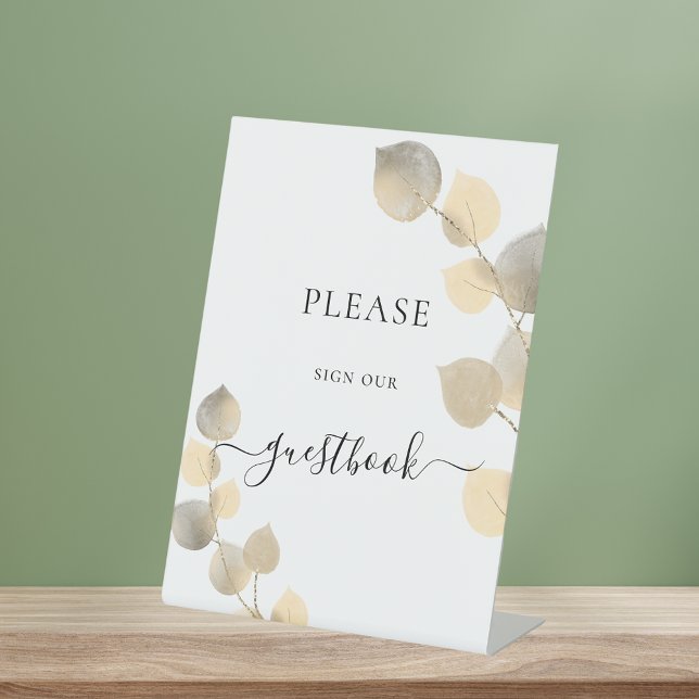 Signe De Table Livre d'or mariage de l'eucalyptus (Créateur téléchargé)