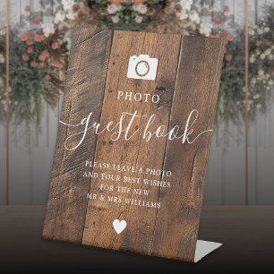 Signe De Table Livre d'or photo de grange en bois rustique