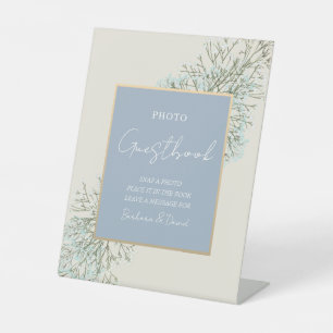 Signe De Table Livre d'or photo Mariage Dusty Blue