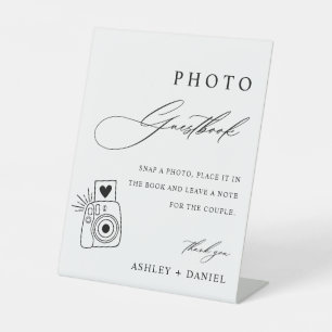 Signe De Table Livre d'or photo minimaliste Mariage
