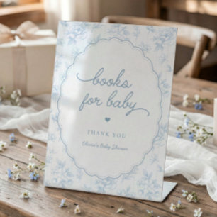 Signe De Table Livres Bleus Vintage Français pour Baby Shower