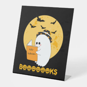 Signe De Table Livres Chemise Boo Lire Livres Halloween