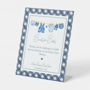 Signe De Table Livres de douche pour bébé en bleu jeans pour bébé
