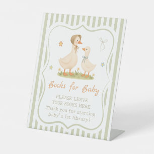 Signe De Table Livres de Fête de Naissance de Bébé Silly Goose Ve