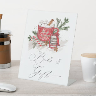 Signe De Table Livres et cadeaux Baby shower d'hiver