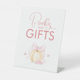 Signe De Table Livres et Cadeaux Citrouille Automne Baby Shower