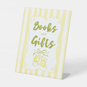 Signe De Table Livres et Cadeaux de Fête de Bébé sur le Thème du