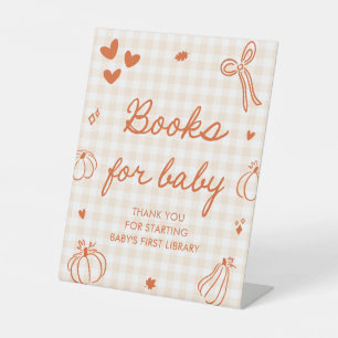Signe De Table Livres pour bébé pour une Baby Shower A Little Pum