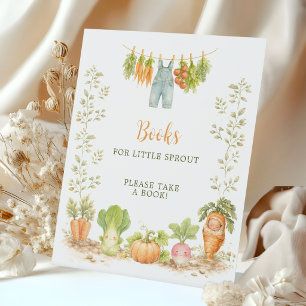 Signe De Table Livres pour la petite pousse Fête de bébé Jardin