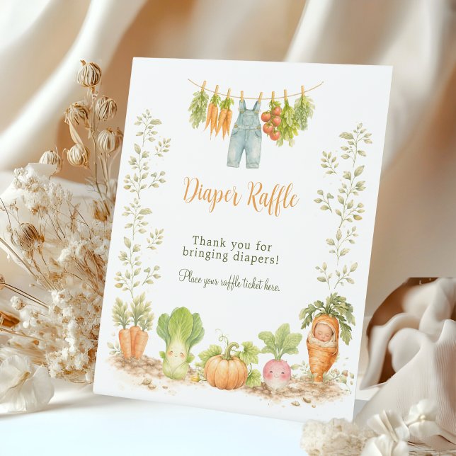 Signe De Table Locally Grown Veggie Clothesline Diaper Raffle (Créateur téléchargé)