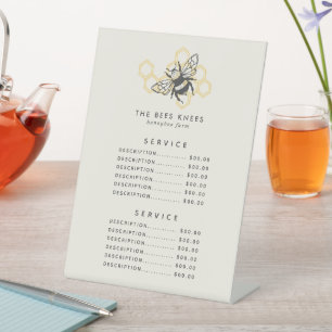 Signe De Table Logo Abeille Vintage Prix de Service de Ruche