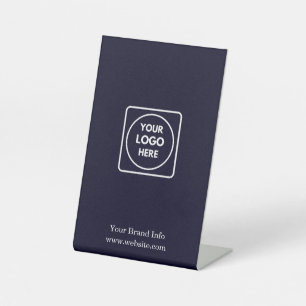 Signe De Table Logo Bleu Marine   Enseigne Commerciale Personnali