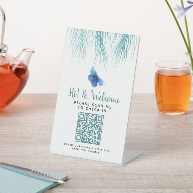 Signe De Table Logo d'accueil de l'inscription du code QR sans co (In SItu)