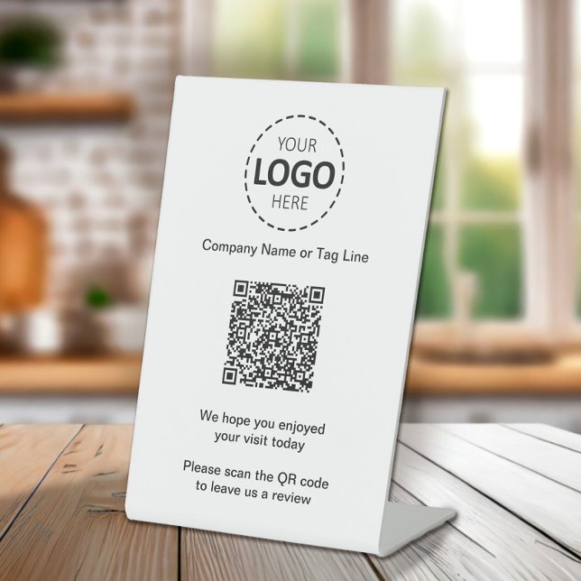 Signe De Table Logo d'achat de code QR, Laisser un commentaire (Créateur téléchargé)