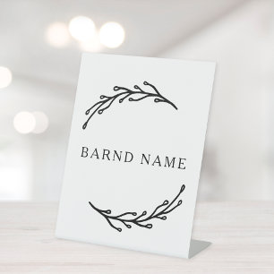 Signe De Table Logo d'affaires botanique élégant